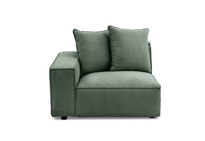 TILLEY FABRIC MODULAR LHF CHAIR GREEN