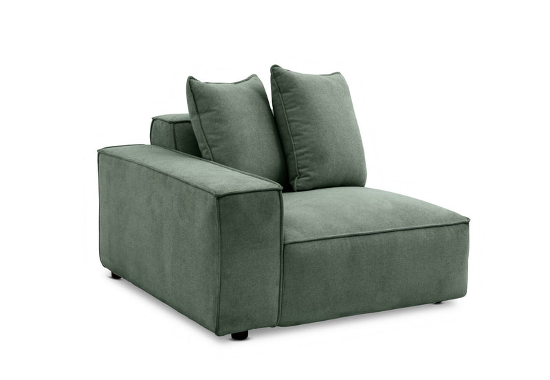 TILLEY FABRIC MODULAR LHF CHAIR GREEN