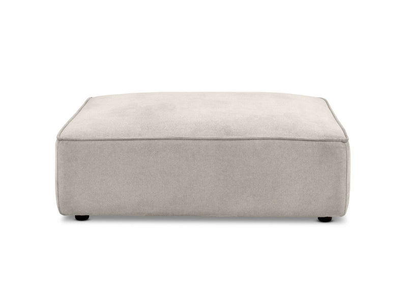 TILLEY FABRIC OTTOMAN LIGHT GREY