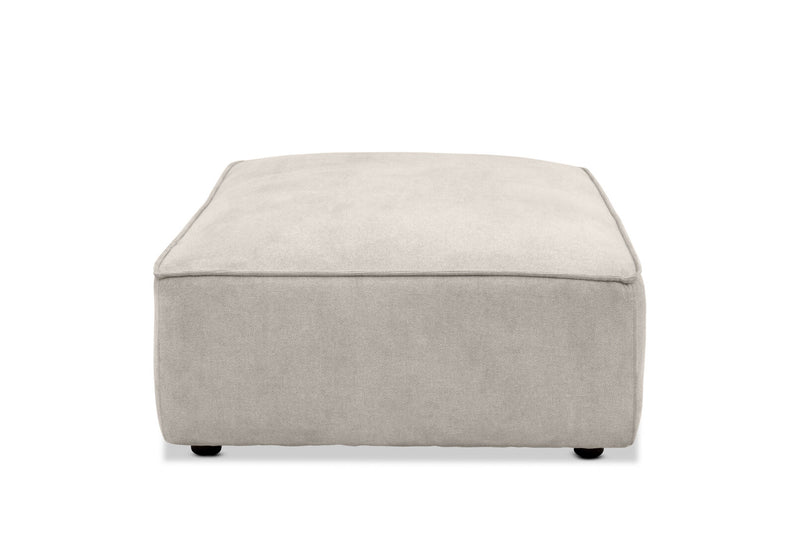 TILLEY FABRIC OTTOMAN LIGHT GREY