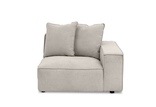 TILLEY FABRIC MODULAR RHF CHAIR LIGHT GREY