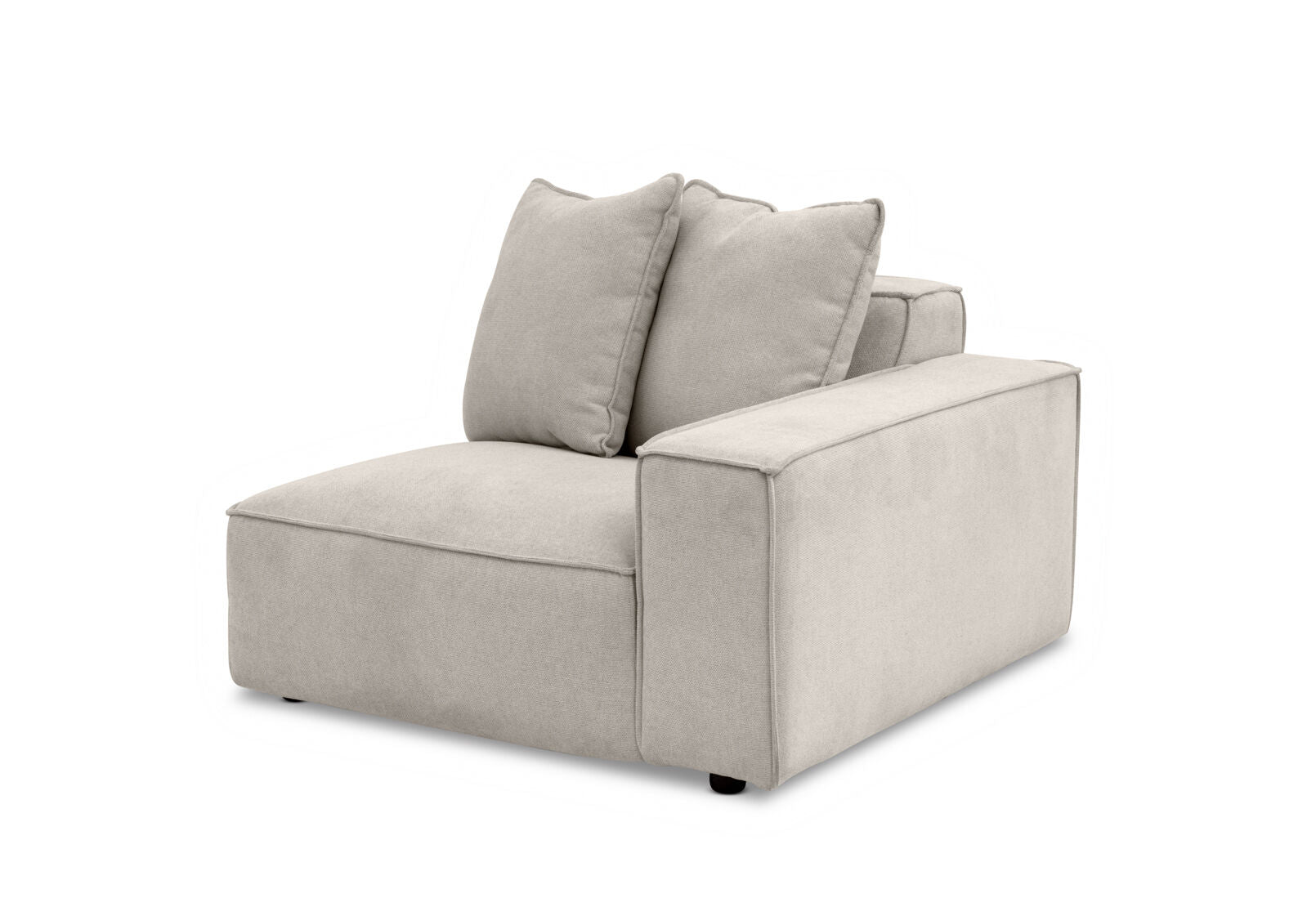 TILLEY FABRIC MODULAR RHF CHAIR LIGHT GREY