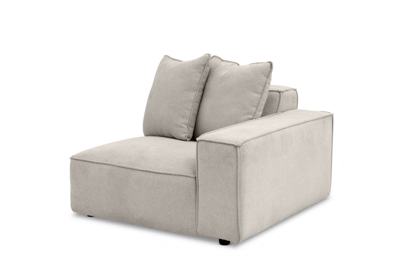 TILLEY FABRIC MODULAR RHF CHAIR LIGHT GREY