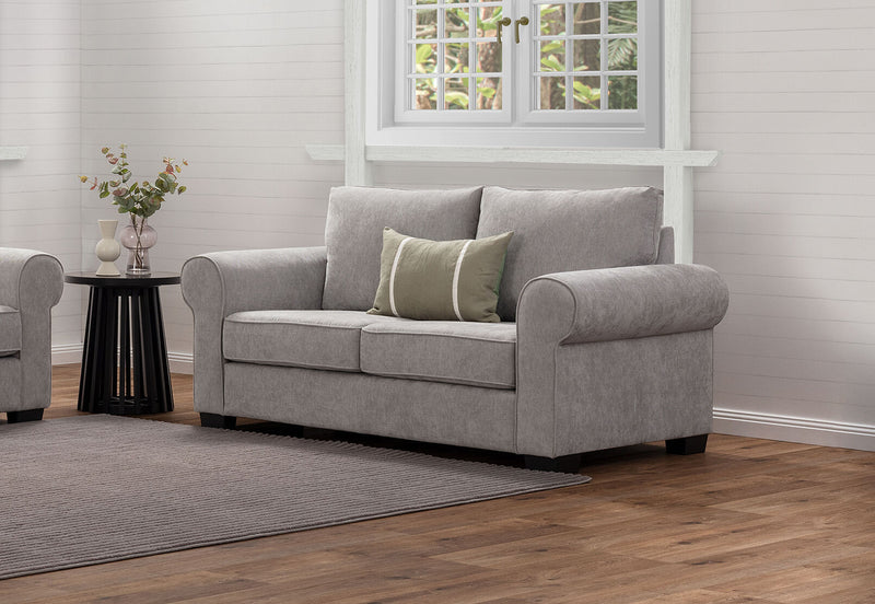 ALLI FABRIC 2 SEATER SOFA LIGHT GREY