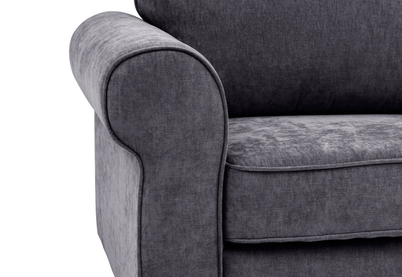 ALLI FABRIC 2 SEATER SOFA DARK GREY