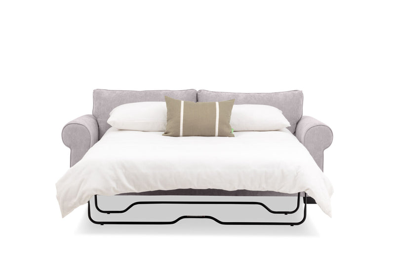 ALLI FABRIC 3.5 SEATER SOFA BED LIGHT GREY