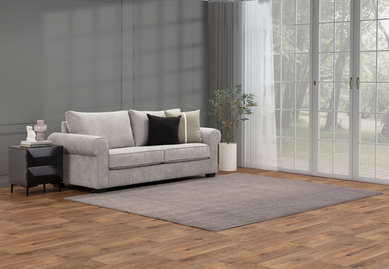 ALLI FABRIC 3.5 SEATER SOFA BED LIGHT GREY