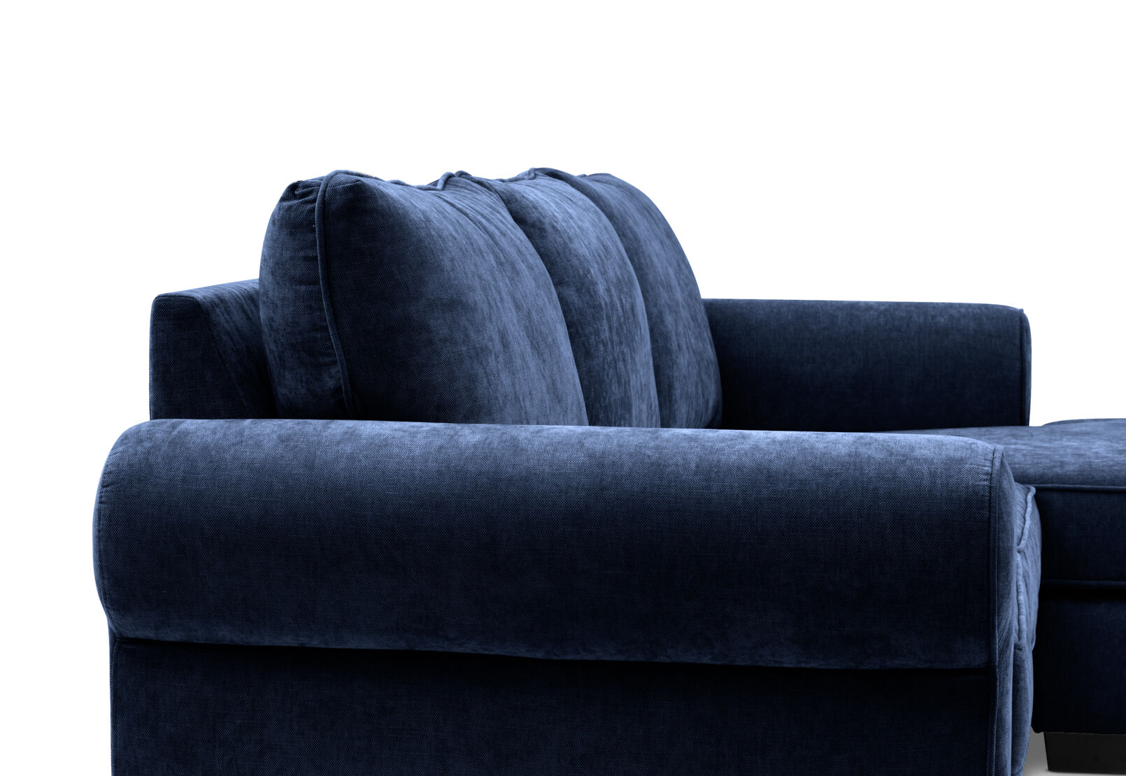 ALLI FABRIC 3 SEATER SOFA WITH REVERSIBLE CHAISE NAVY
