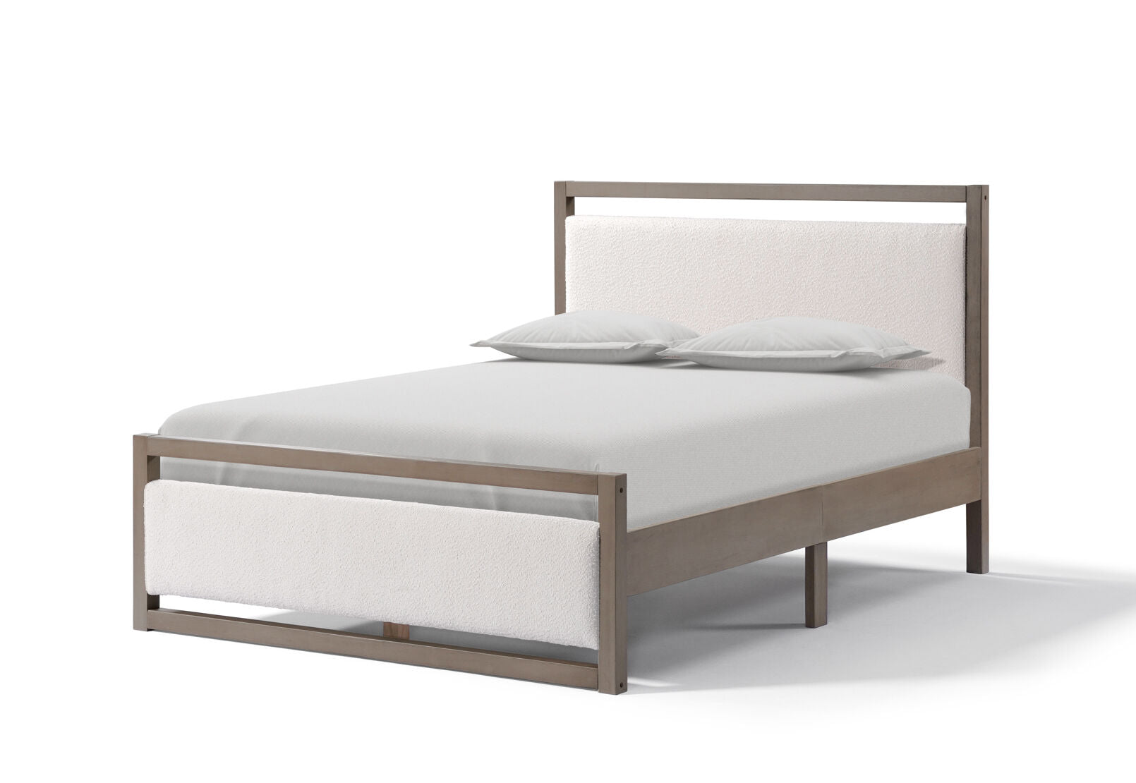 POWELL QUEEN BED IVORY