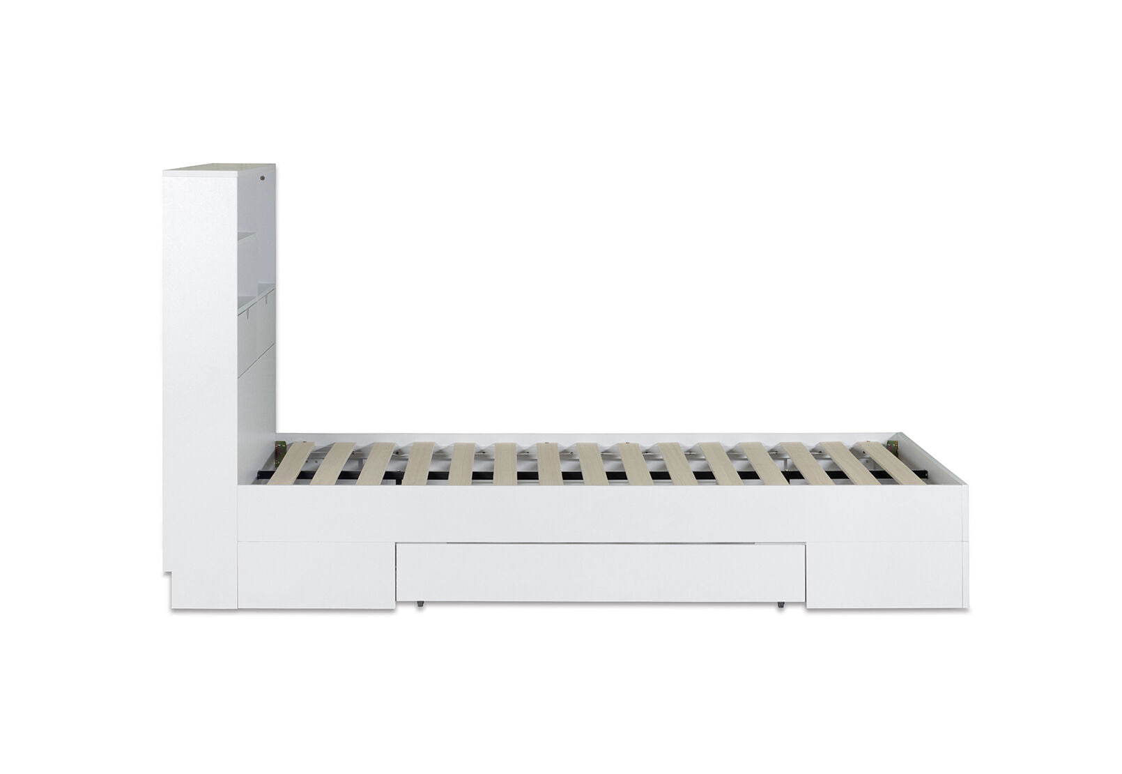 NIVA QUEEN BED DRAWER WHITE