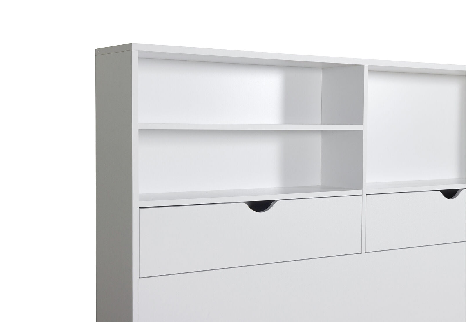 NIVA QUEEN BED DRAWER WHITE