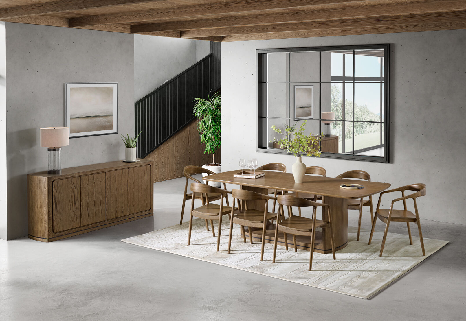 REINE 2400 DINING TABLE WALNUT