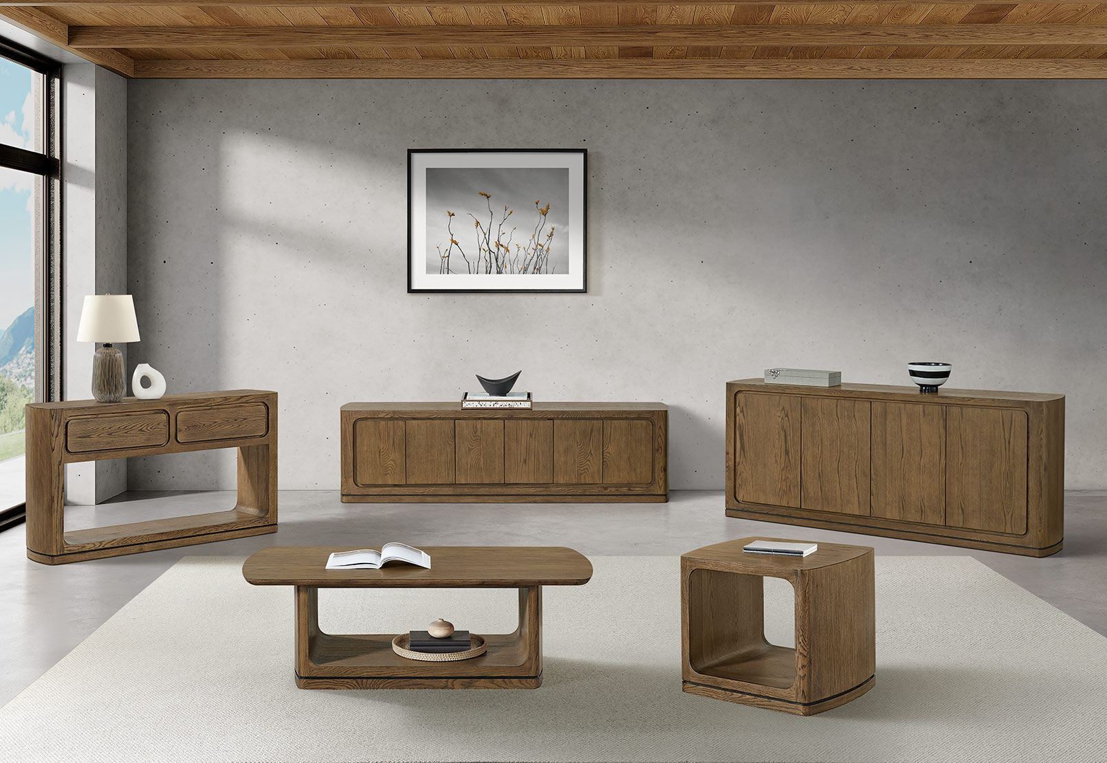REINE LAMP TABLE WALNUT