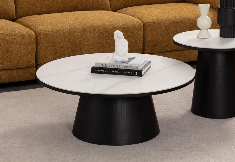 THANOS COFFEE TABLE 	BLACK/MARBLE