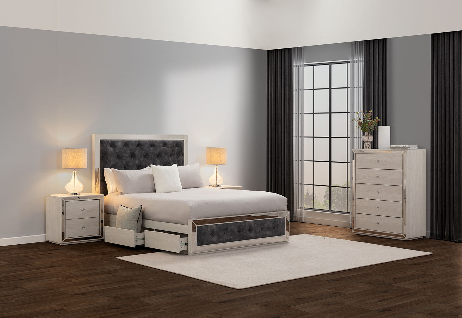 ISMENE BEDSIDE TABLE WHITE