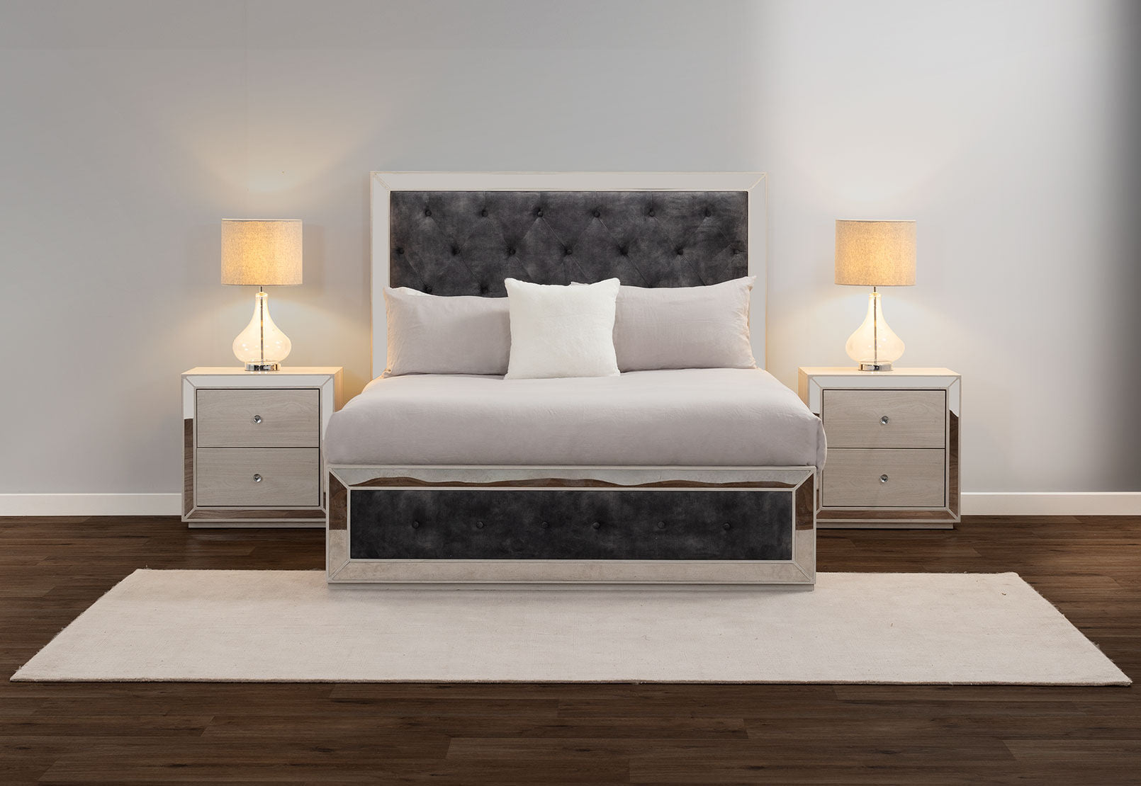 ISMENE QUEEN BED WHITE