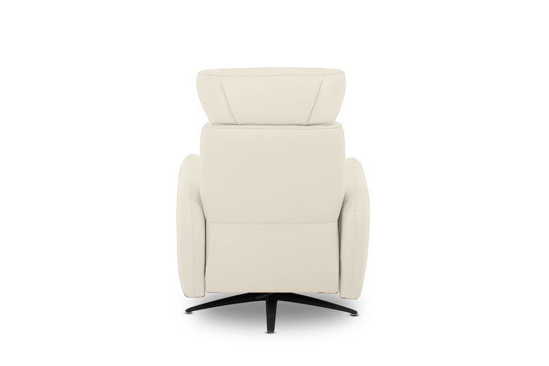 ALDRICH LEATHER SWIVEL ELECTRIC RECLINER FROST