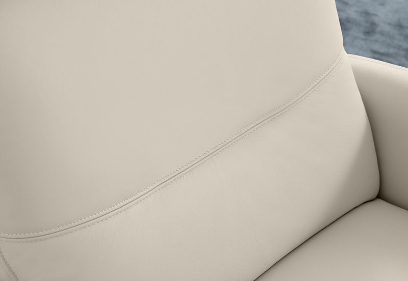 ALDRICH LEATHER SWIVEL ELECTRIC RECLINER FROST