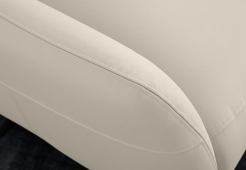 ALDRICH LEATHER SWIVEL ELECTRIC RECLINER FROST