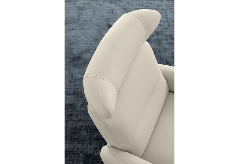 ALDRICH LEATHER SWIVEL ELECTRIC RECLINER FROST