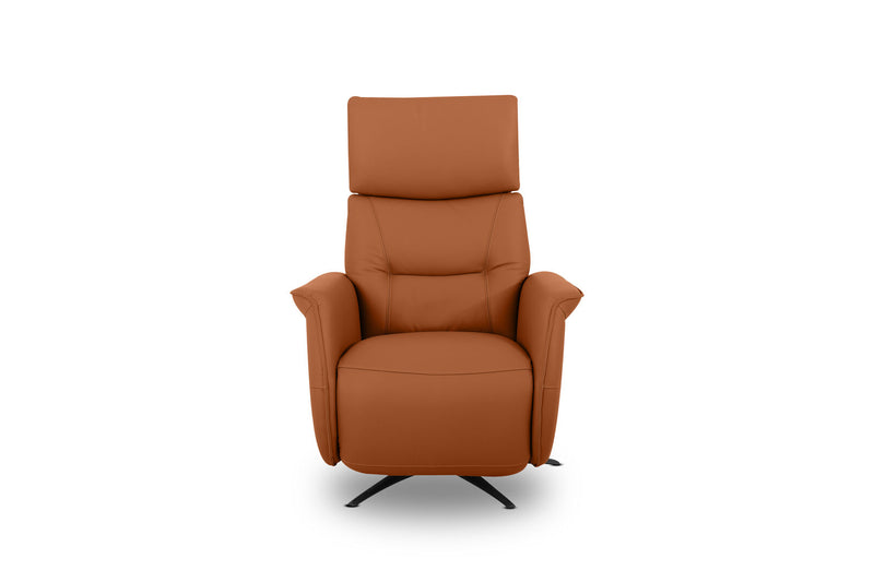 LENNY LEATHER SWIVEL DELUXE ELECTRIC RECLINER TAN