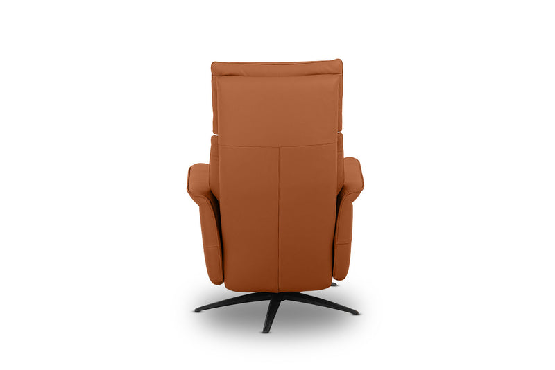 LENNY LEATHER SWIVEL DELUXE ELECTRIC RECLINER TAN