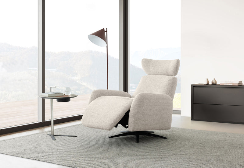 RAITT FABRIC SWIVEL MANUAL RECLINER SAND