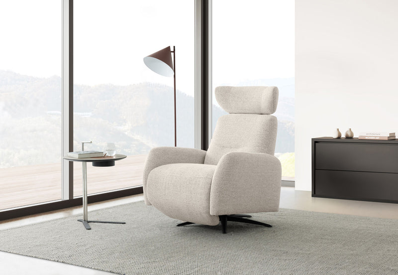 RAITT FABRIC SWIVEL MANUAL RECLINER SAND