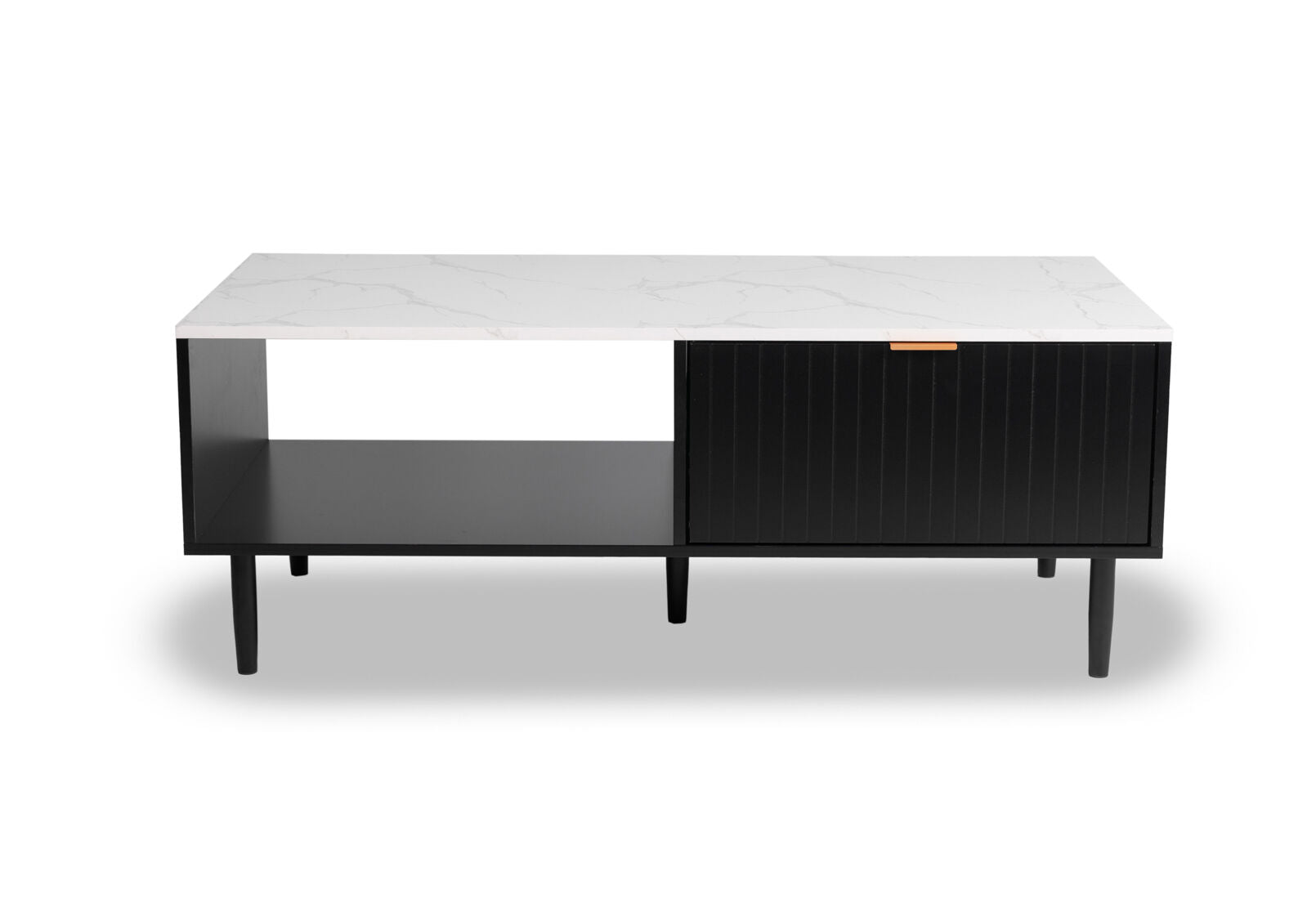 SHAW COFFEE TABLE 	BLACK/MARBLE