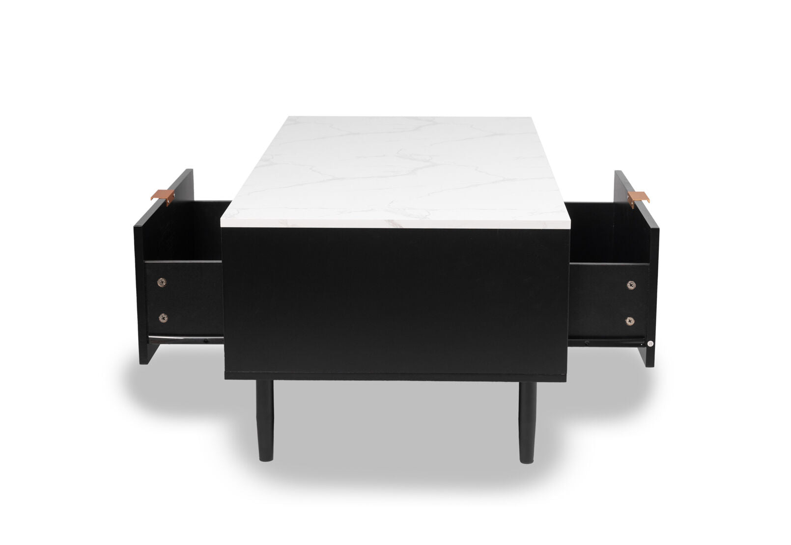 SHAW COFFEE TABLE 	BLACK/MARBLE