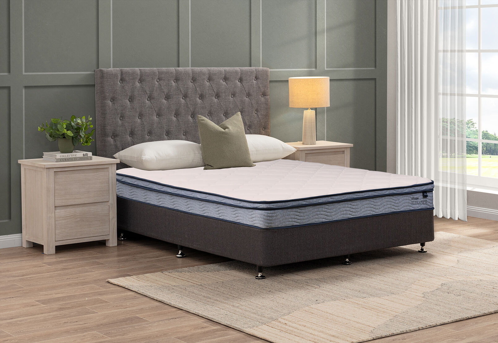 DREAM ELEGANCE 1500 SERENE QUEEN MATTRESS WHITE/GREY