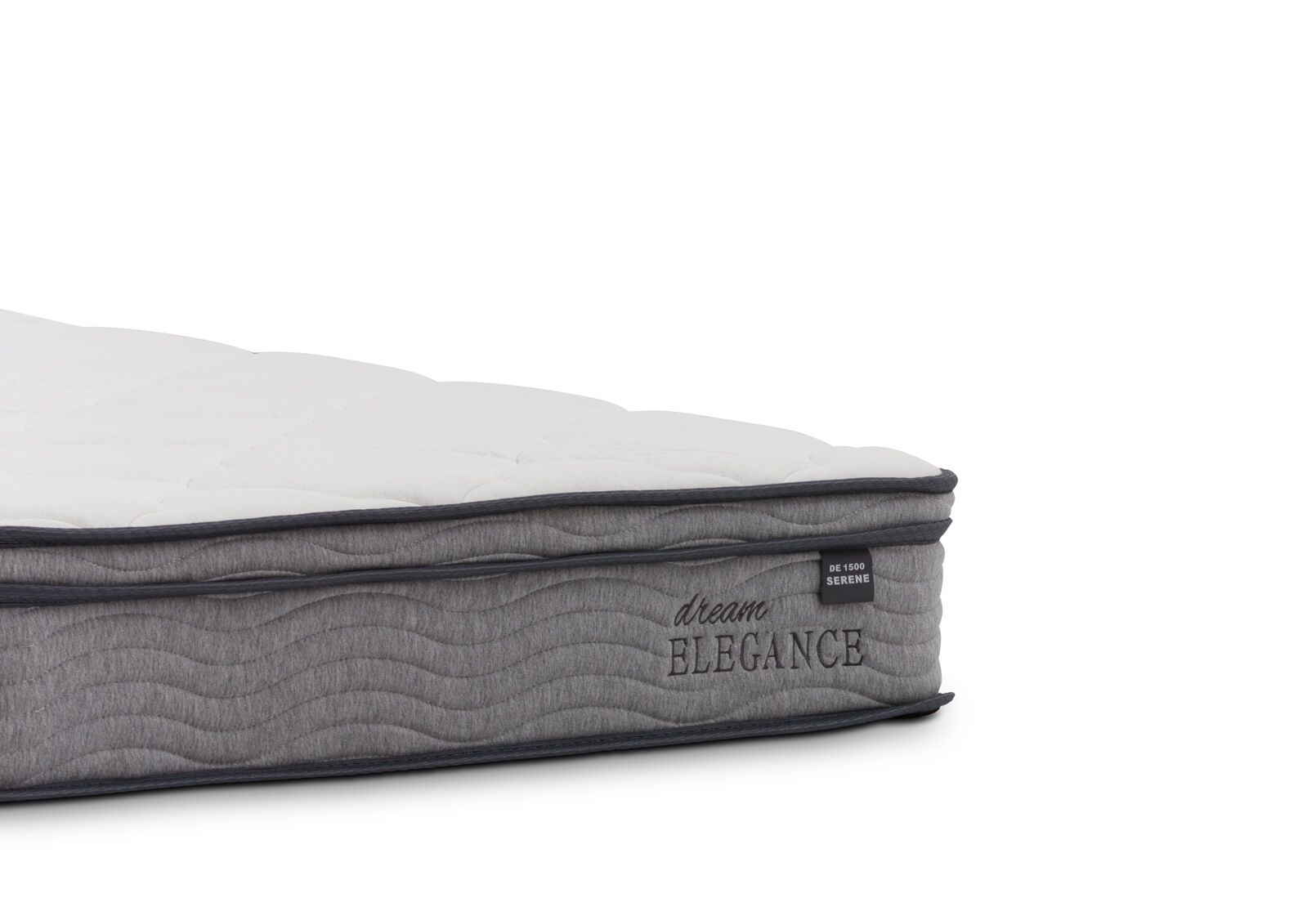 DREAM ELEGANCE 1500 SERENE SINGLE MATTRESS WHITE/GREY