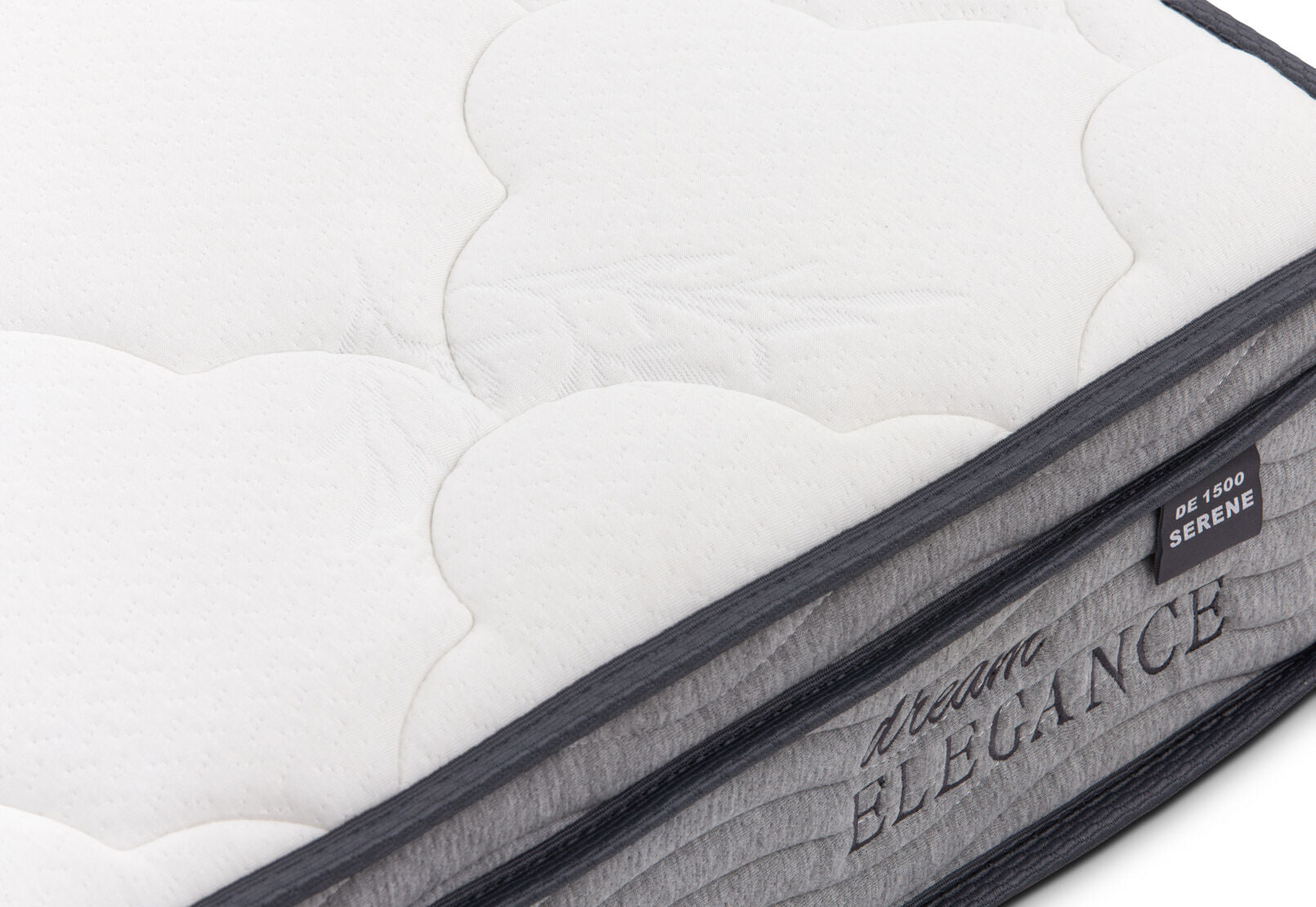 DREAM ELEGANCE 1500 SERENE SINGLE MATTRESS WHITE/GREY