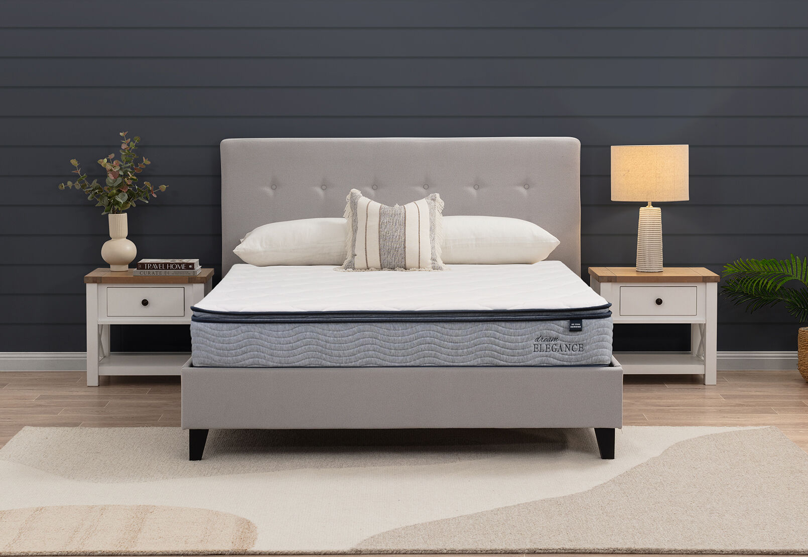 DREAM ELEGANCE 2500 SERENE QUEEN MATTRESS WHITE/GREY