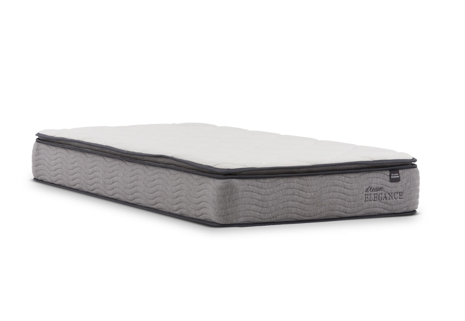 DREAM ELEGANCE 2500 SERENE SINGLE MATTRESS WHITE/GREY