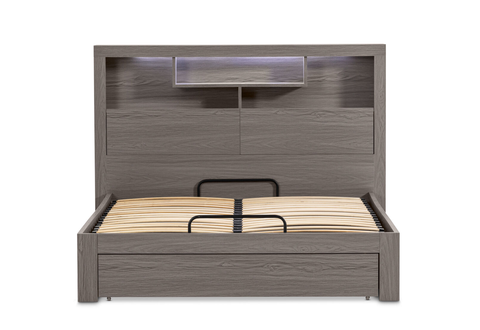 GEOVANA DOUBLE BED GREY