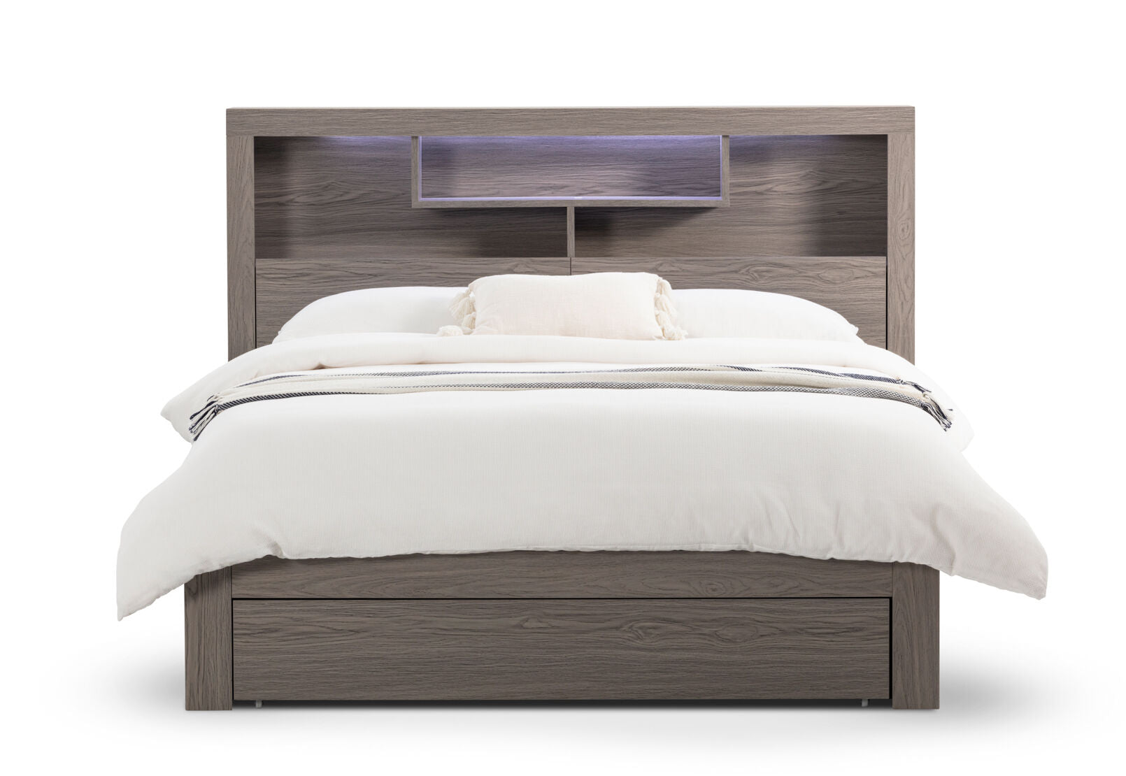 GEOVANA KING BED GREY