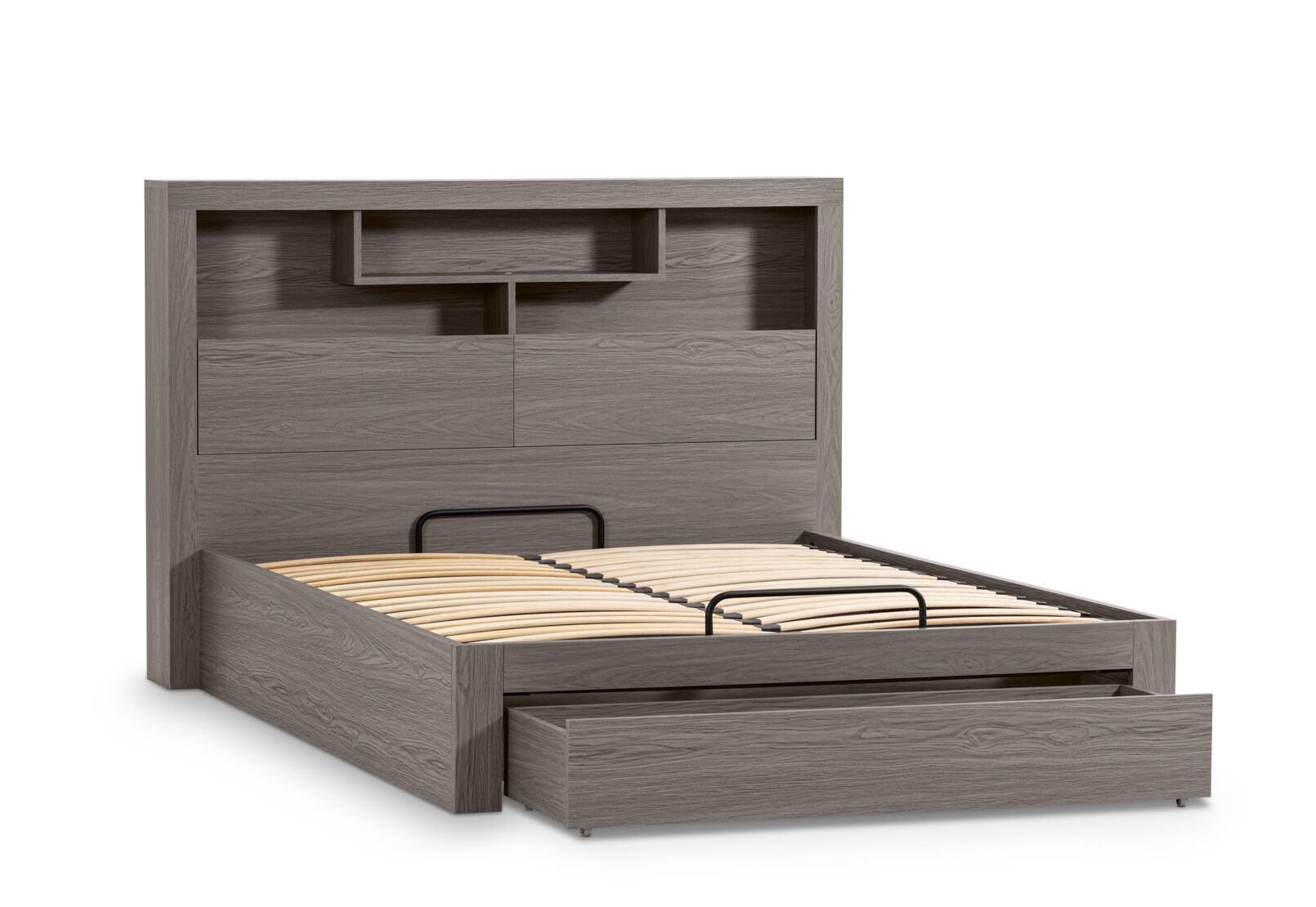 GEOVANA KING BED GREY