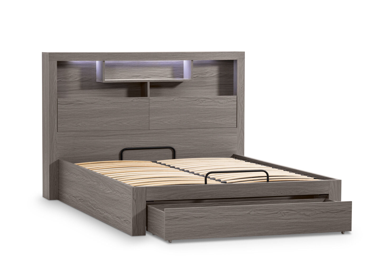 GEOVANA KING BED GREY