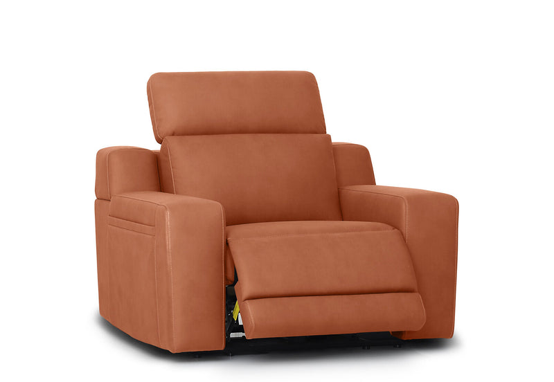 VANTRO FABRIC ELECTRIC RECLINER TANGERINE