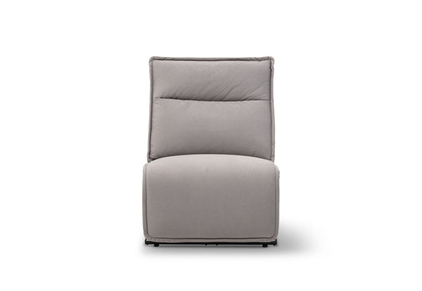 ALCINA FABRIC ARMLESS ELECTRIC RECLINER CHAIR LIGHT GREY