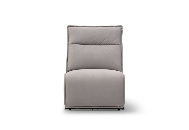 ALCINA FABRIC ARMLESS ELECTRIC RECLINER CHAIR LIGHT GREY
