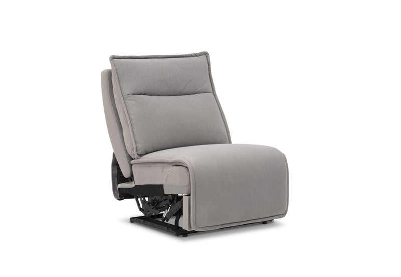 ALCINA FABRIC ARMLESS ELECTRIC RECLINER CHAIR LIGHT GREY