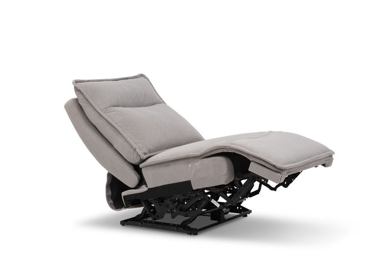 ALCINA FABRIC ARMLESS ELECTRIC RECLINER CHAIR LIGHT GREY