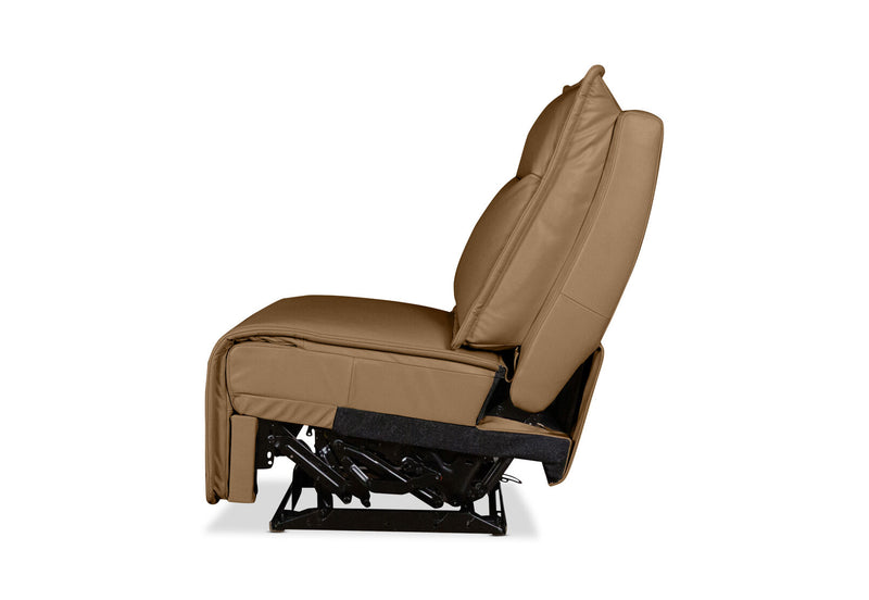 ALCINA LEATHER ARMLESS ELECTRIC RECLINER CHAIR MOCHA
