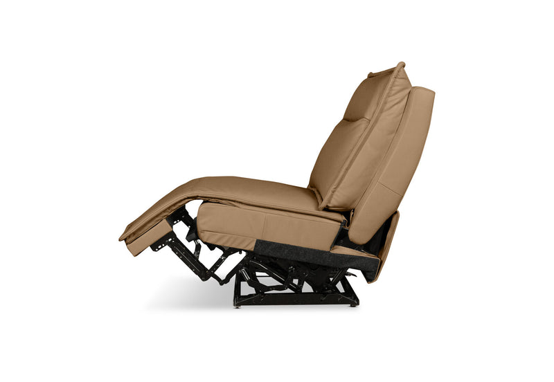 ALCINA LEATHER ARMLESS ELECTRIC RECLINER CHAIR MOCHA