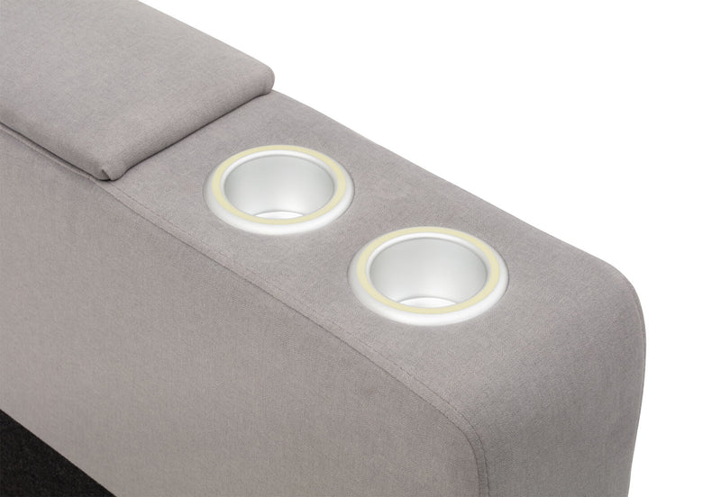 ALCINA FABRIC CONSOLE LIGHT GREY