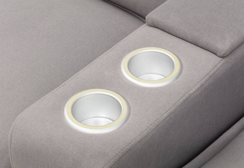 ALCINA FABRIC CONSOLE LIGHT GREY