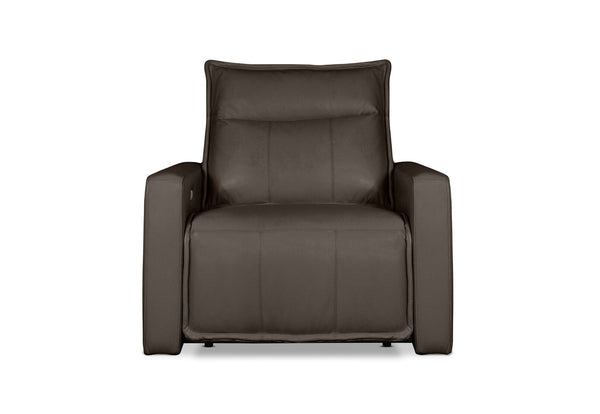 ALCINA LEATHER ELECTRIC RECLINER CHOCOLATE