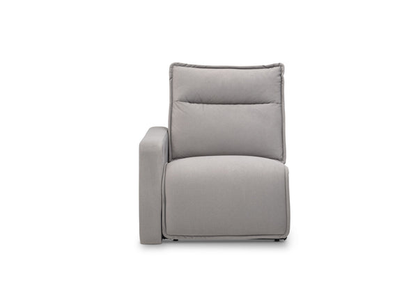 ALCINA FABRIC LHF ELECTRIC RECLINER ARM CHAIR LIGHT GREY